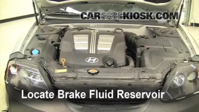 2005 Hyundai Tiburon GT 2.7L V6 Líquido de frenos Controlar nivel de líquido